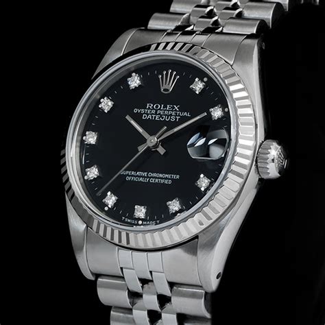 rolex trasformarlo in nero|Rolex Datejust 36 36mm Quadrante Nero con Brillanti Black.